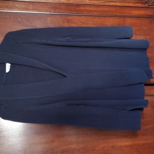 Navy blue cardigan woman sweater